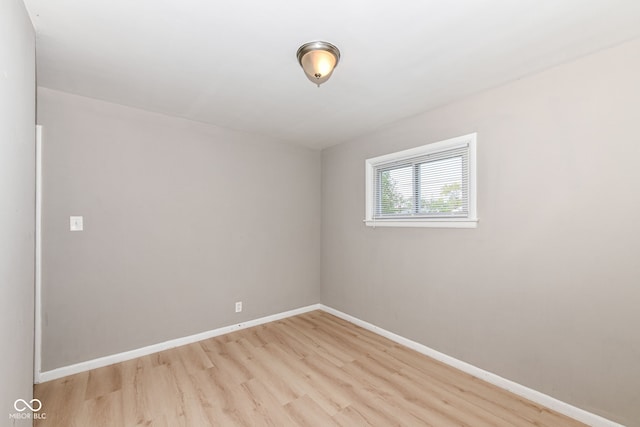 empty room featuring light wood-type flooring