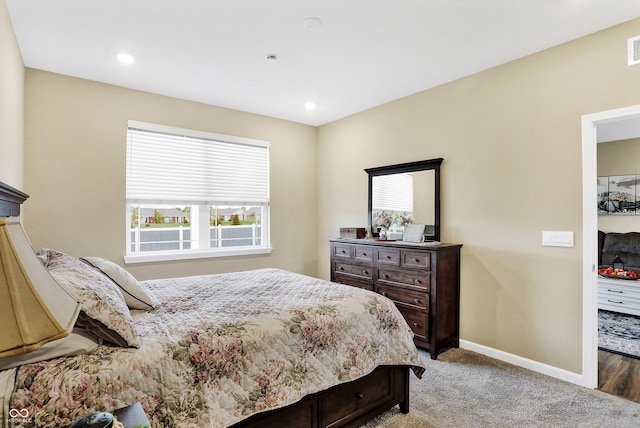 bedroom with carpet floors