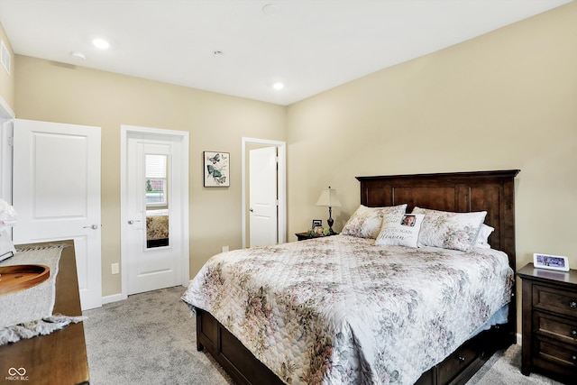 view of carpeted bedroom