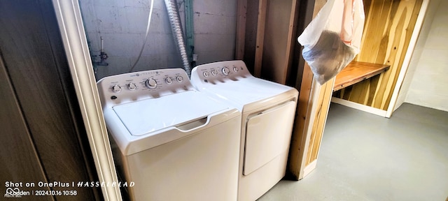 washroom featuring separate washer and dryer