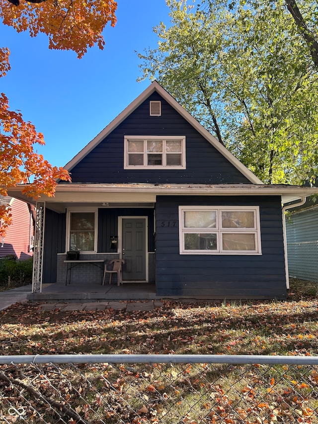 view of front facade featuring a porch