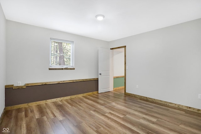 empty room featuring light hardwood / wood-style flooring