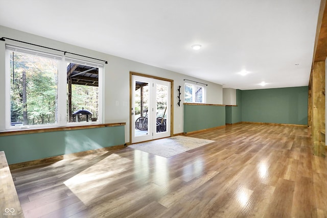 interior space featuring a healthy amount of sunlight and hardwood / wood-style flooring