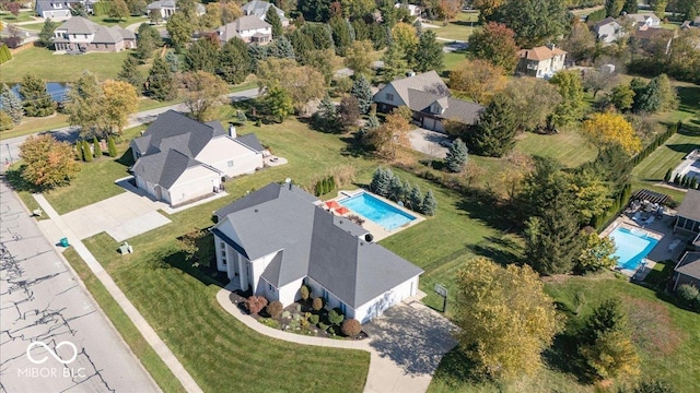 birds eye view of property featuring a residential view