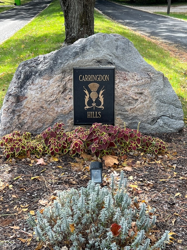 view of community sign