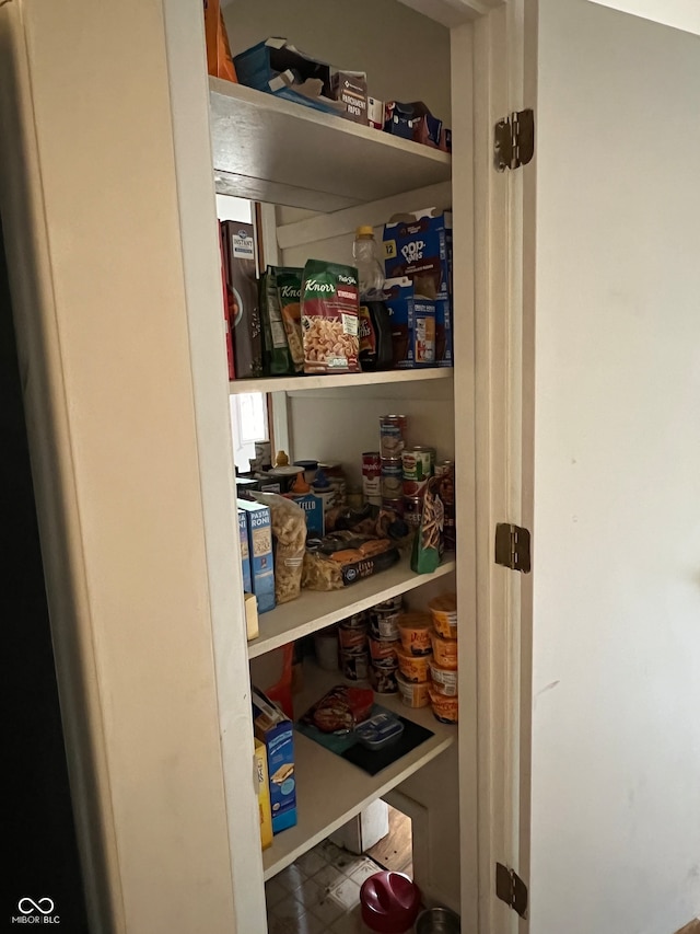 view of pantry