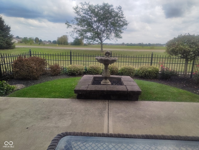 view of patio featuring a rural view