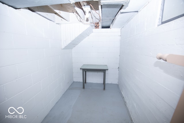 view of basement