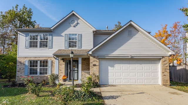 front facade featuring a garage