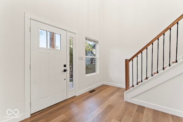 entryway featuring light wood-type flooring