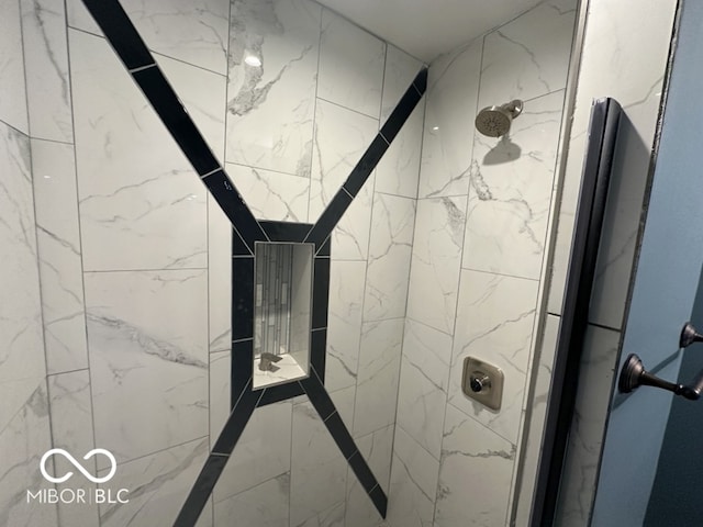 room details with tiled shower