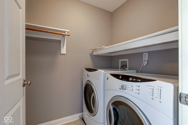 7189 Lockford N, Avon, IN 46123 - laundry room featuring washer and clothes dryer and baseboards
