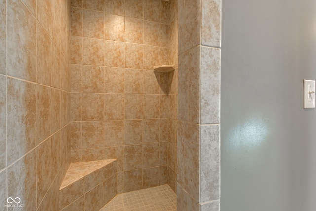 room details with a tile shower