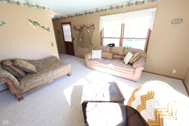 view of carpeted living room