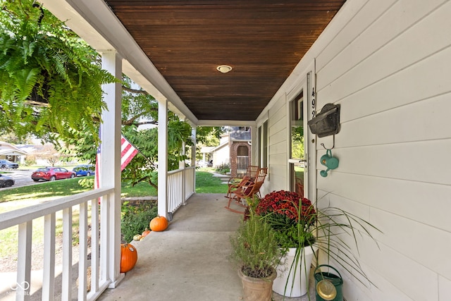 view of patio with covered porch