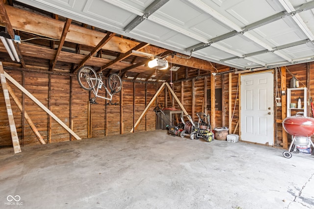 garage featuring a garage door opener