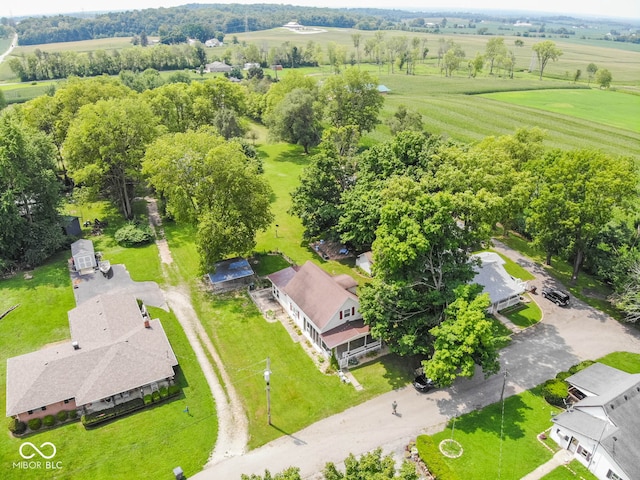 bird's eye view with a rural view