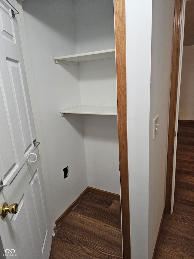 washroom featuring dark hardwood / wood-style flooring