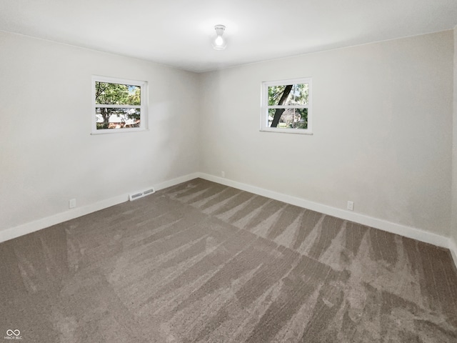 carpeted empty room featuring plenty of natural light