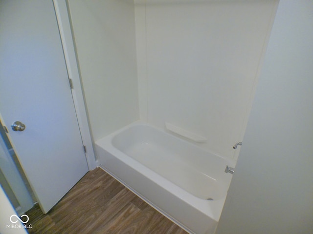 bathroom featuring wood-type flooring