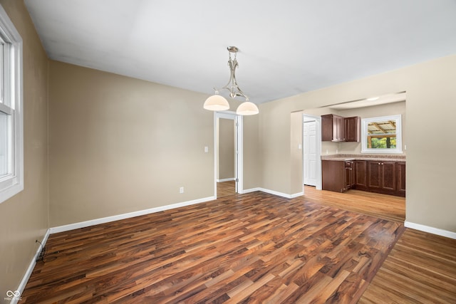 3233 Plum Creek Rd, Nashville, IN 47448 - interior space featuring baseboards and dark wood finished floors