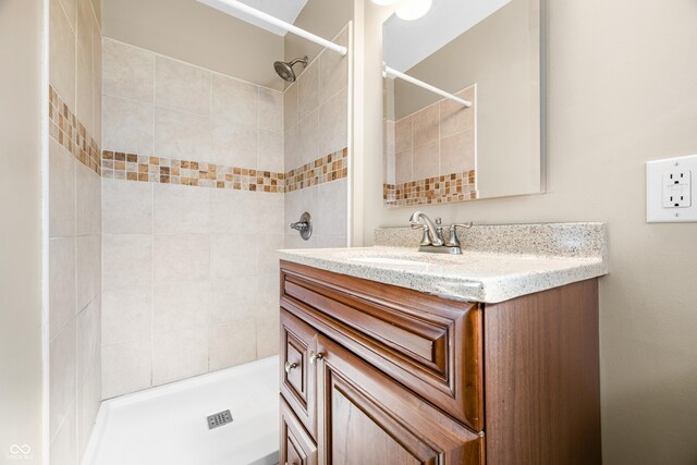 3233 Plum Creek Rd, Nashville, IN 47448 - bathroom featuring vanity and tiled shower