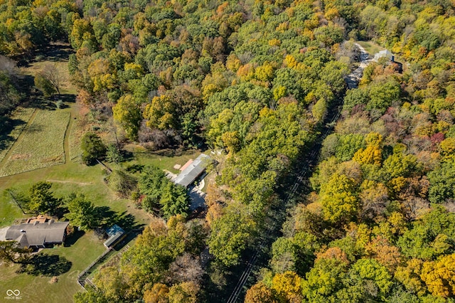 3233 Plum Creek Rd, Nashville, IN 47448 - drone / aerial view with a forest view