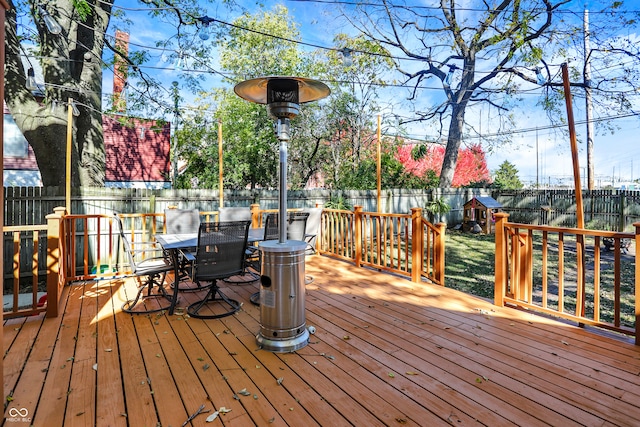 view of wooden terrace