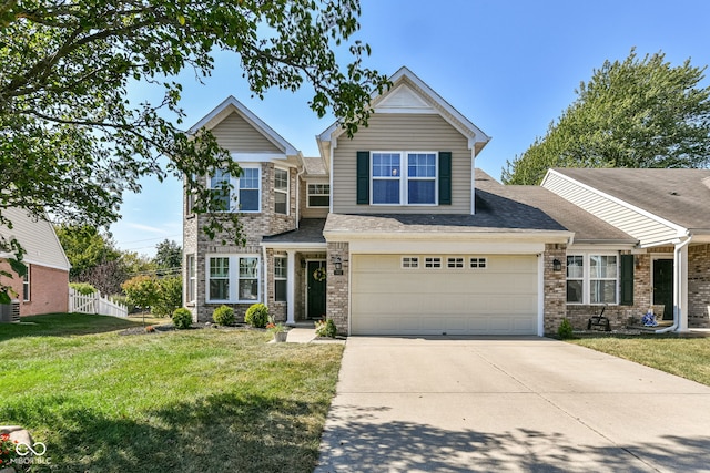 craftsman house featuring a front lawn