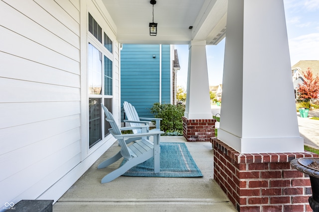 view of patio / terrace featuring covered porch