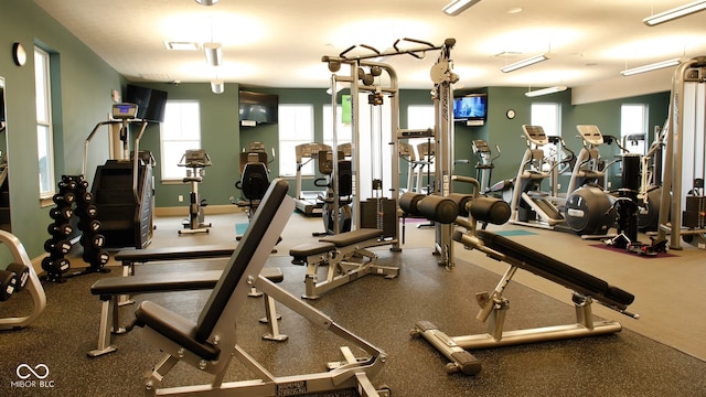 view of workout area