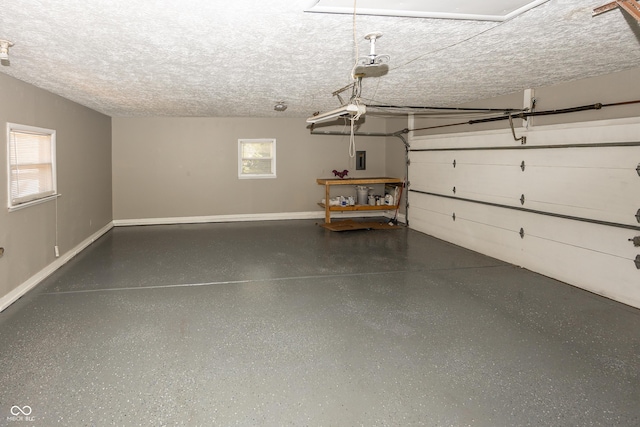 garage with baseboards