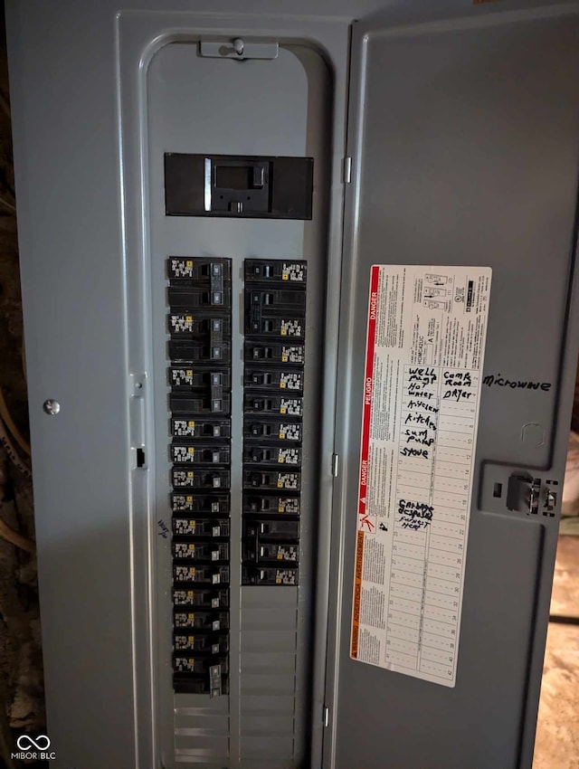 utility room featuring electric panel