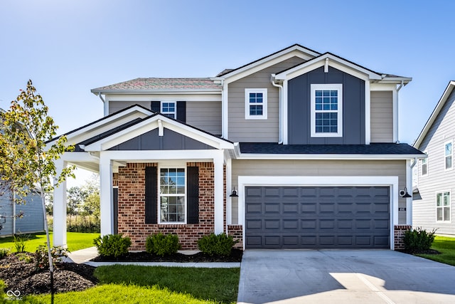 view of front of home featuring a garage