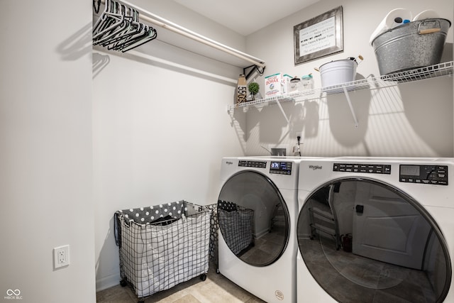 laundry area with washer and dryer