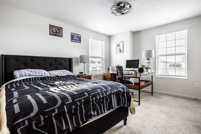 view of carpeted bedroom