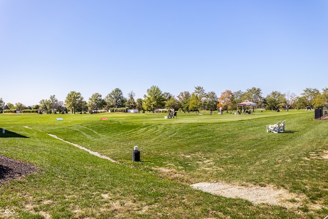 view of property's community featuring a gazebo and a yard