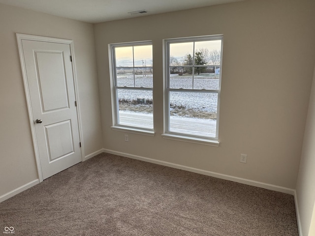 unfurnished room with carpet