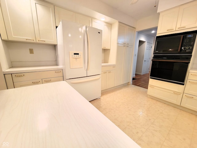 kitchen with black appliances