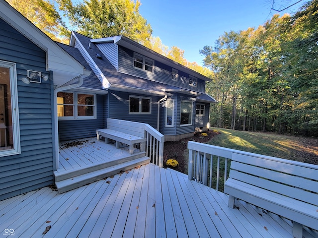 view of wooden deck