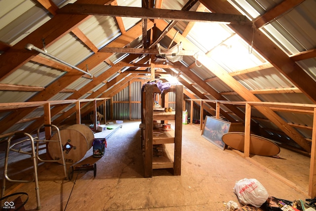 view of attic