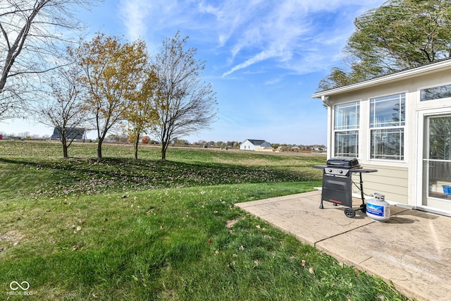 view of yard with a patio