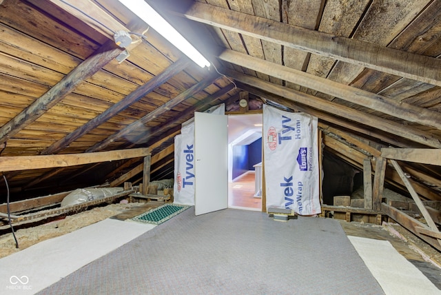 view of attic