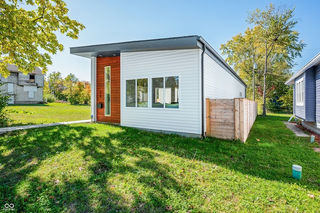 exterior space with a lawn