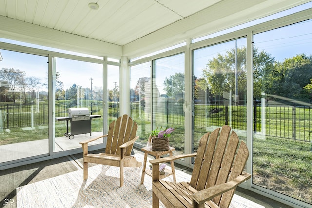 view of sunroom