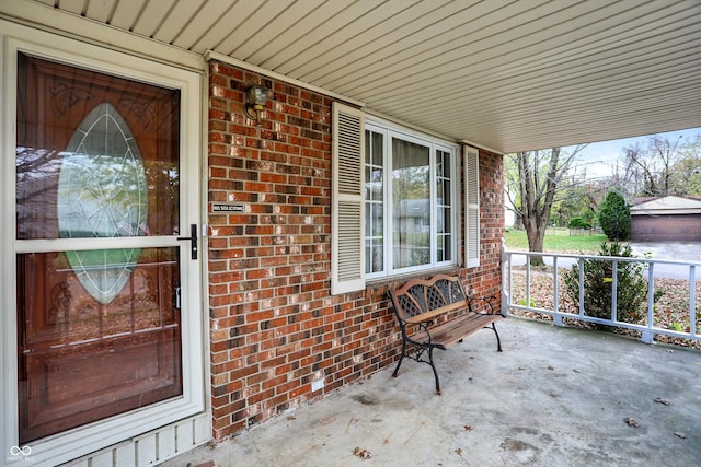 exterior space featuring covered porch