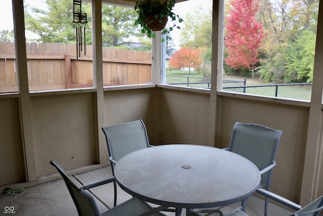 view of sunroom / solarium