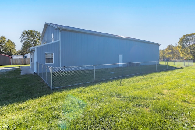 view of property exterior featuring a yard