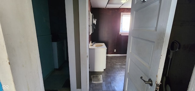 bathroom featuring hardwood / wood-style floors