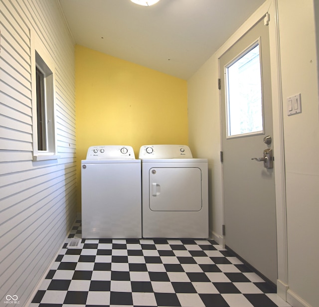 laundry room featuring separate washer and dryer